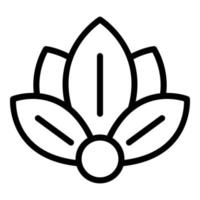 Spiritual lotus icon, outline style vector