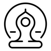 Buddhist practice icon, outline style vector