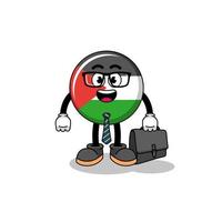 palestine flag mascot as a businessman vector