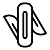 Multitool small knife icon, outline style vector