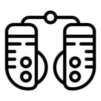 Optometry device icon, outline style vector