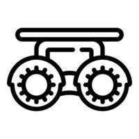 Kid phoropter icon, outline style vector