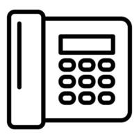 Telephone contact icon, outline style vector