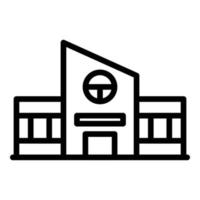 Modern campus icon, outline style vector