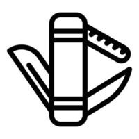 Multitool blade icon, outline style vector