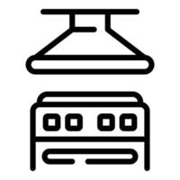 Kitchen stove icon, outline style vector