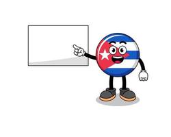 cuba flag illustration doing a presentation vector