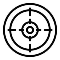 Optic scope sight icon, outline style vector