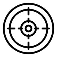 Optic scope sight icon, outline style vector