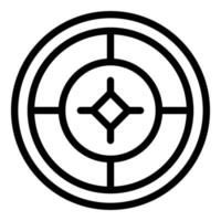 Reticle computer icon, outline style vector