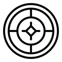 Reticle computer icon, outline style vector