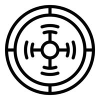 Scope icon, outline style vector