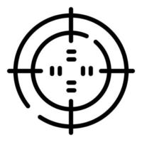 Optical reticle sight icon, outline style vector