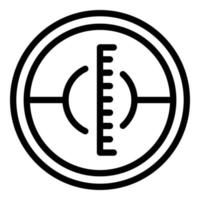 Telescope reticle icon, outline style vector