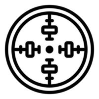 Rifle scope icon, outline style vector