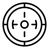 Target focus icon, outline style vector