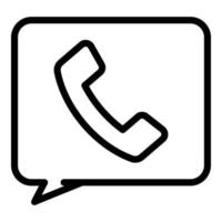 Call sms interface icon, outline style vector