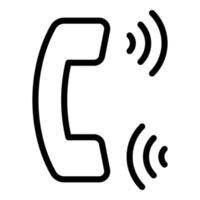 Call interface icon, outline style vector