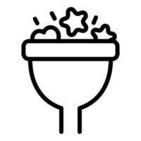 Funnel interface icon, outline style vector