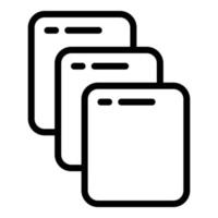 Model interface icon, outline style vector