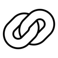 Chain interface icon, outline style vector
