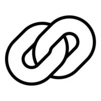 Chain interface icon, outline style vector