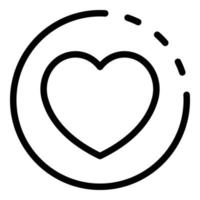 Heart like interface icon, outline style vector