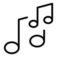 Music interface icon, outline style vector