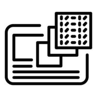 Web page interface icon, outline style vector