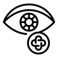 Optometry icon, outline style vector