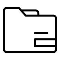 Personal folder interface icon, outline style vector