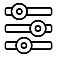 Metal buttons interface icon, outline style vector