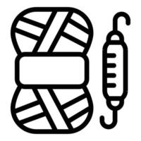 Knitting instruments icon, outline style vector