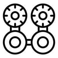 ojo icono de foróptero moderno, estilo de esquema vector