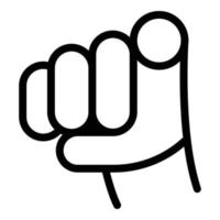 Hand gesture you icon, outline style vector