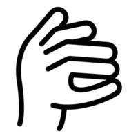 Hand gesture funny icon, outline style vector