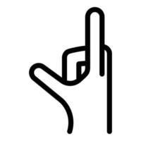 Hand gesture show icon, outline style vector
