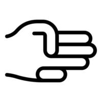 icono de extensión de gesto de mano, estilo de contorno vector
