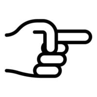 Hand gesture way direction icon, outline style vector