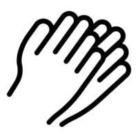 Hand gesture aplause icon, outline style vector