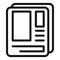 Personal page interface icon, outline style vector