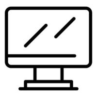 Tft monitor interface icon, outline style vector