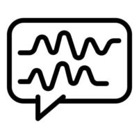 Speech privacy icon, outline style vector