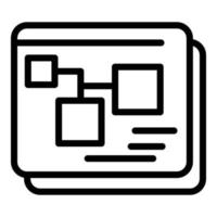 Scheme interface icon, outline style vector