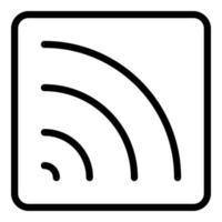 icono de interfaz wifi, estilo de esquema vector