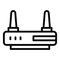 icono de interfaz de enrutador wifi, estilo de esquema vector