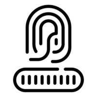 Touch unlock icon, outline style vector