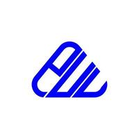diseño creativo del logotipo de la letra puu con gráfico vectorial, logotipo simple y moderno de puu. vector