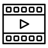 Video editor icon, outline style vector