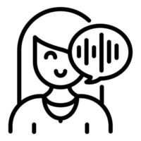 Assistant advice icon, outline style vector